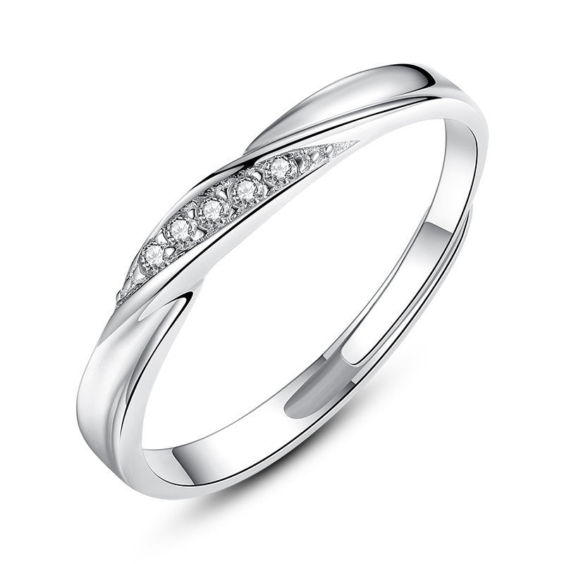 999 Reinsilber "Love Together" Partnerringe, Sein & Ihr Paar, Nischen-Leichtluxus, Premium INS Style Mode-Fingerringe