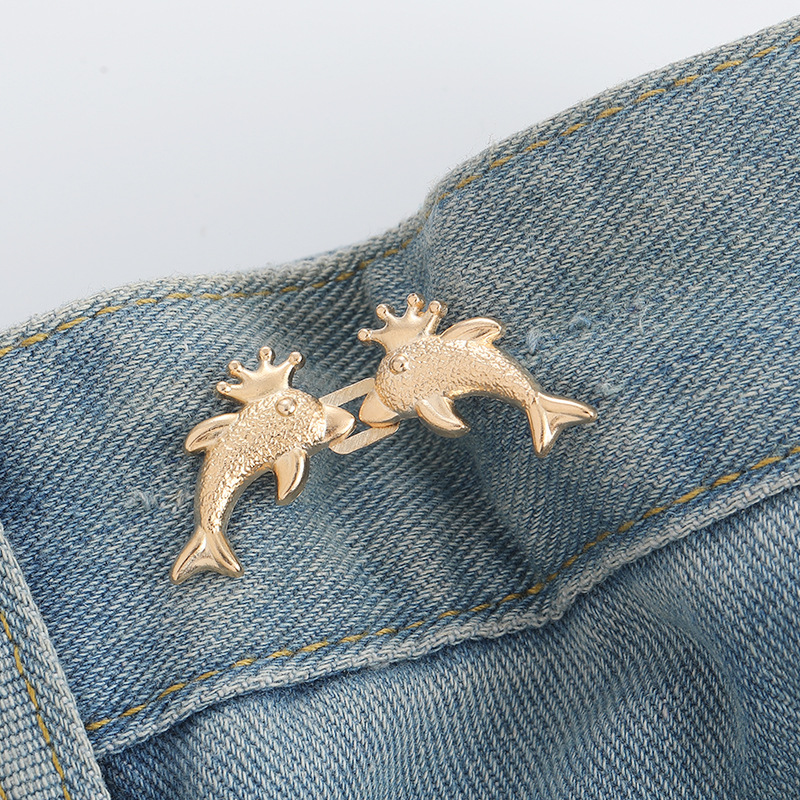 Dolphin waist buckle-copper-alloy-1 pair