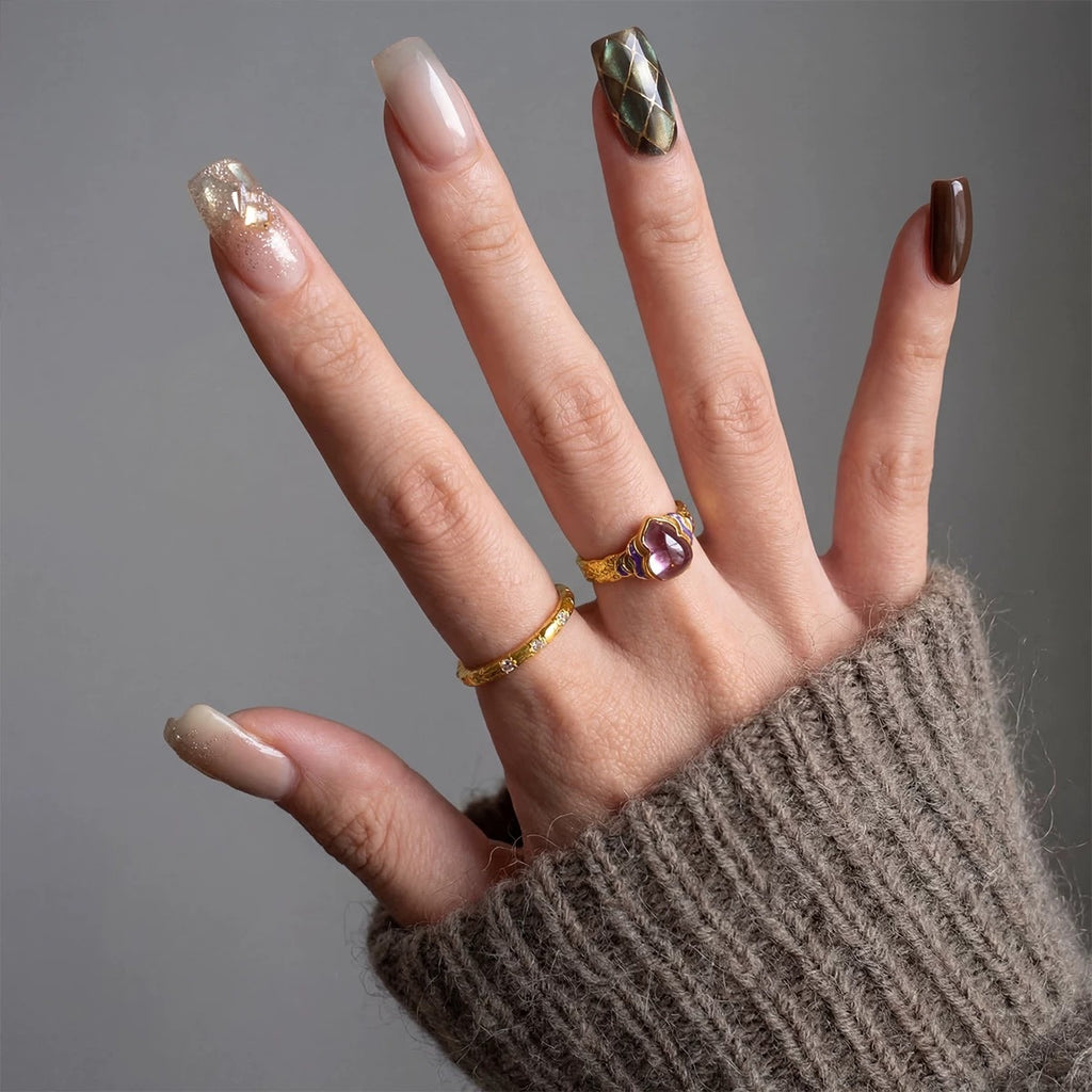 Chinesischer, exquisiter Eis-Klar-Emaille-Ring