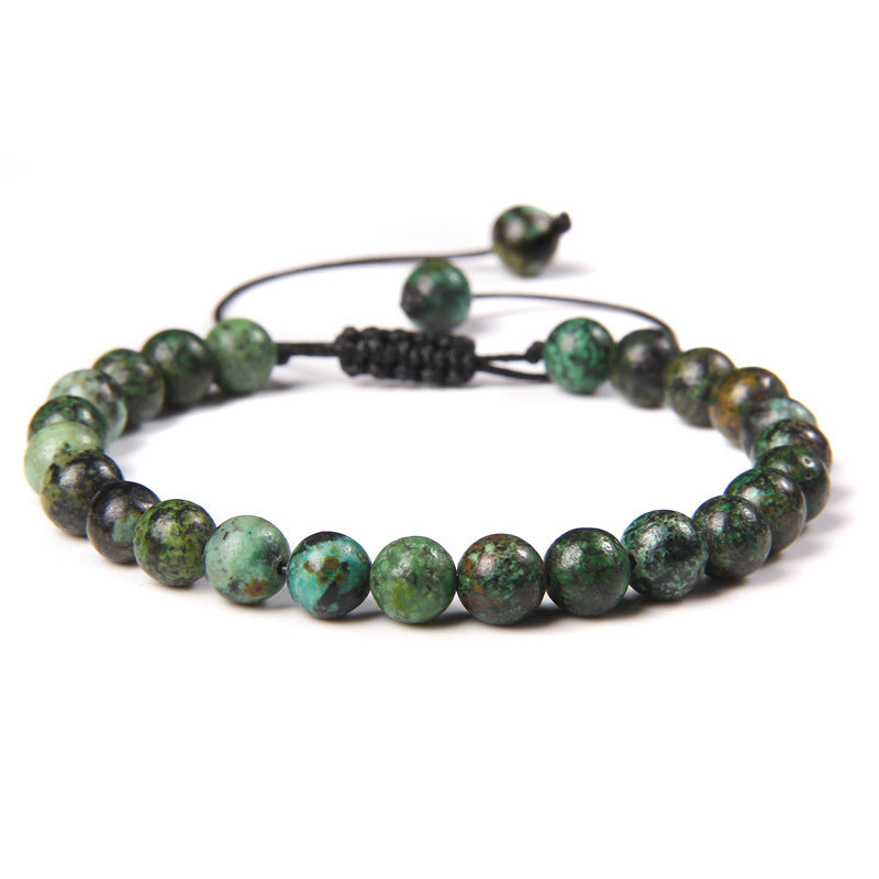 6mm Natursteinperlen Damenarmband Yoga Energie Sport