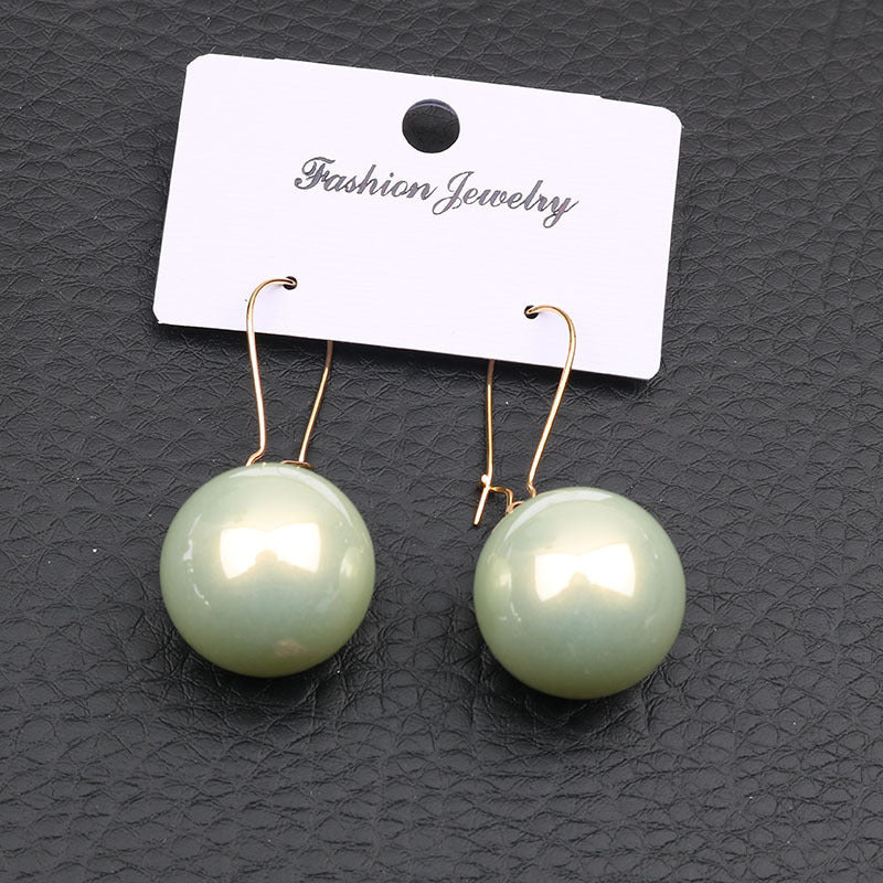 Large Pearl Silver Pearl Ear Clips For Women