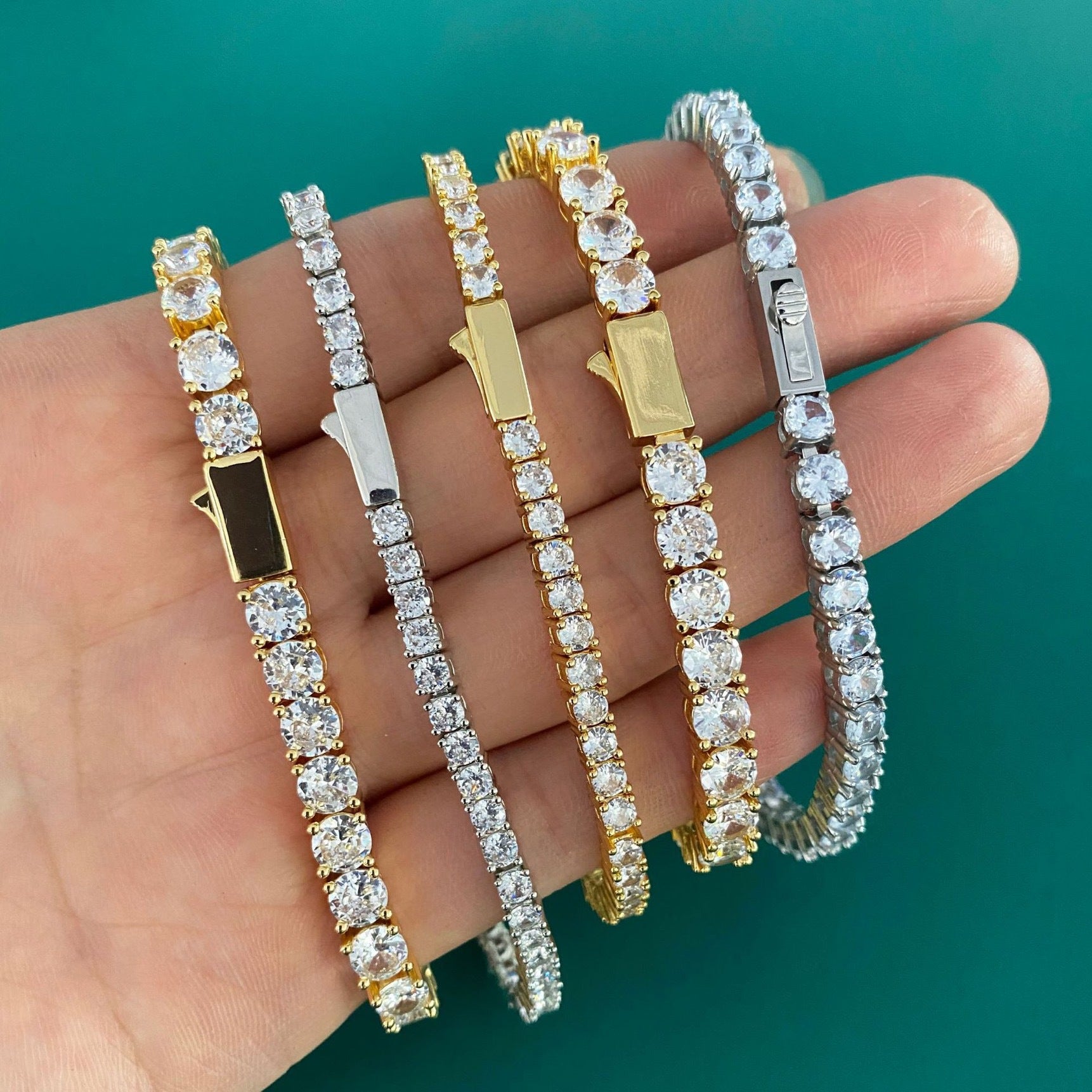 Stainless Steel Titanium Steel Zircon Bracelet
