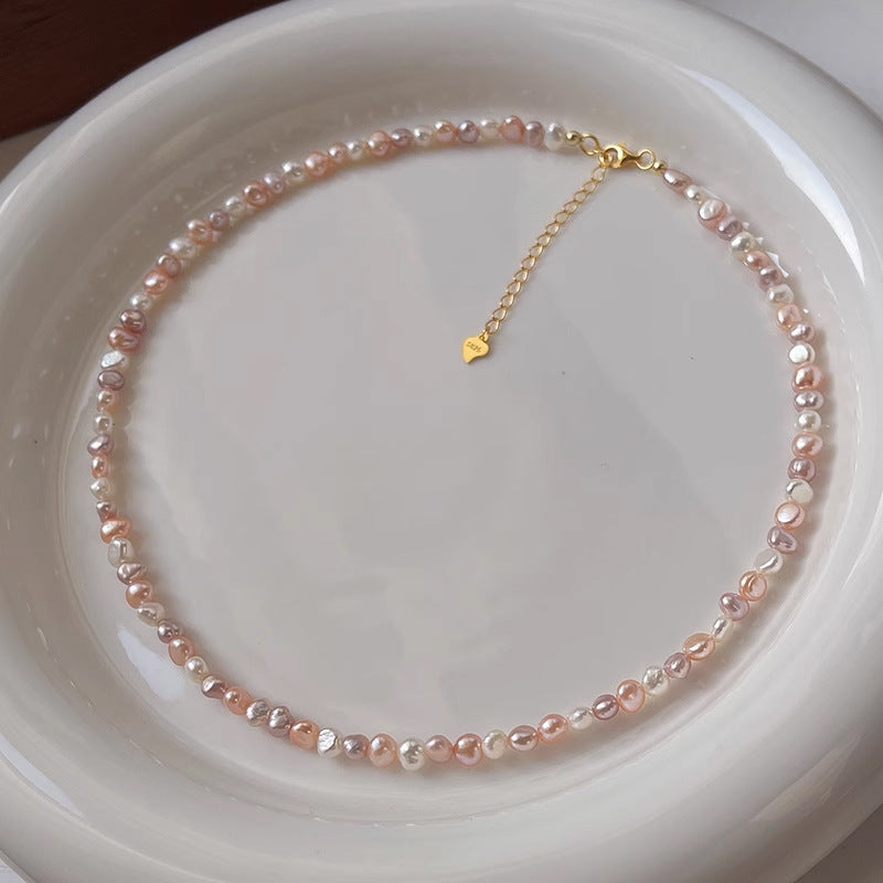 Natur Süßwasser Barock Perlenkette Accessoire für Frauen