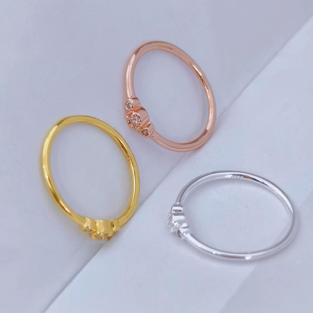 Japanese-style Ultra-fine Non-fading Zircon Ring For Women