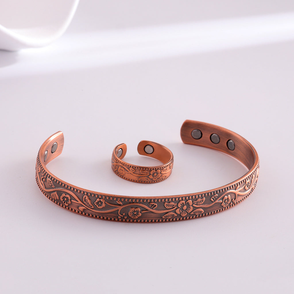 Retro Einfaches Reines Kupfer Magnetarmband