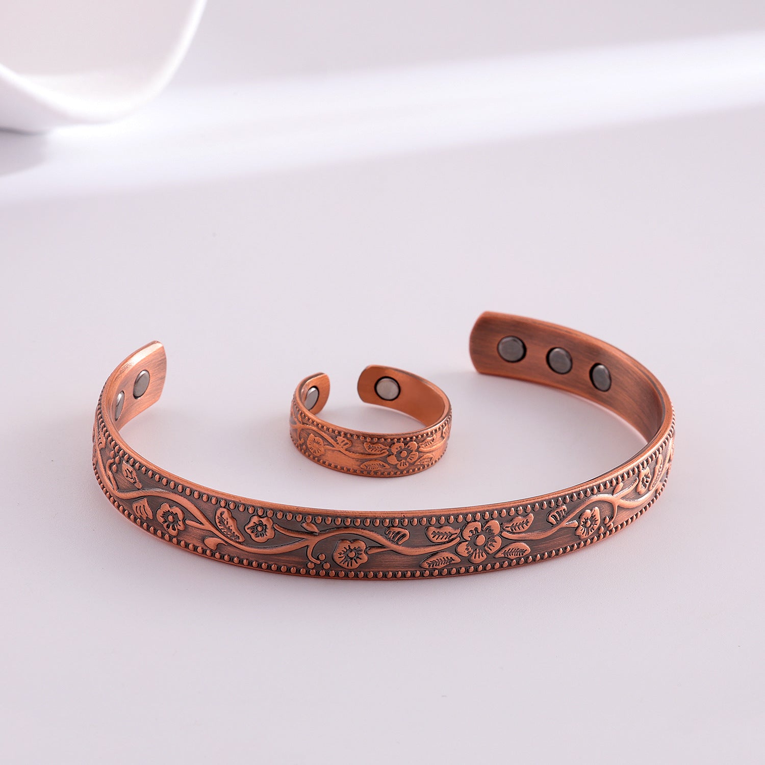 Retro Einfaches Reines Kupfer Magnetarmband