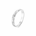 S999 Sterling Silver Starry Couple Rings, Minimalist Adjustable Plain Band Matching Rings Jewelry