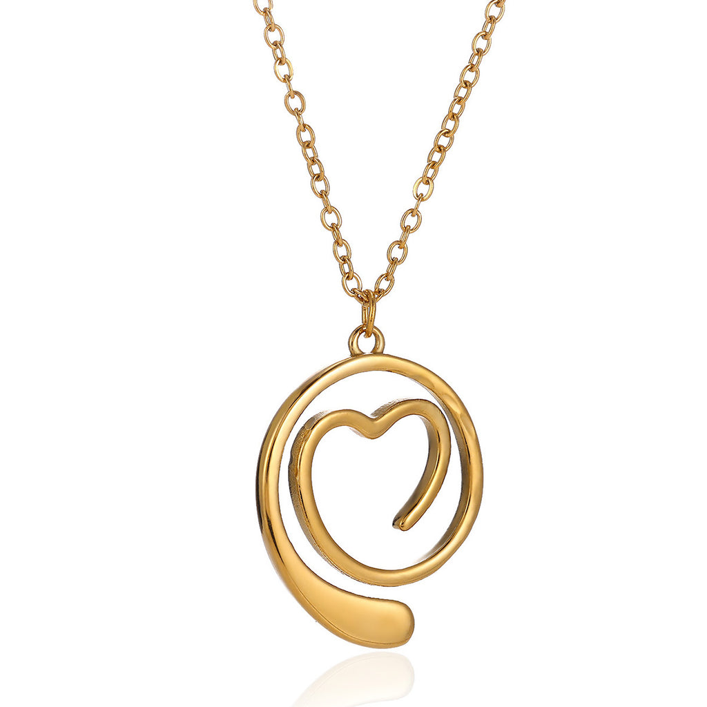 Geometric Heart-Shaped Droplet Minimalist Necklace For Women