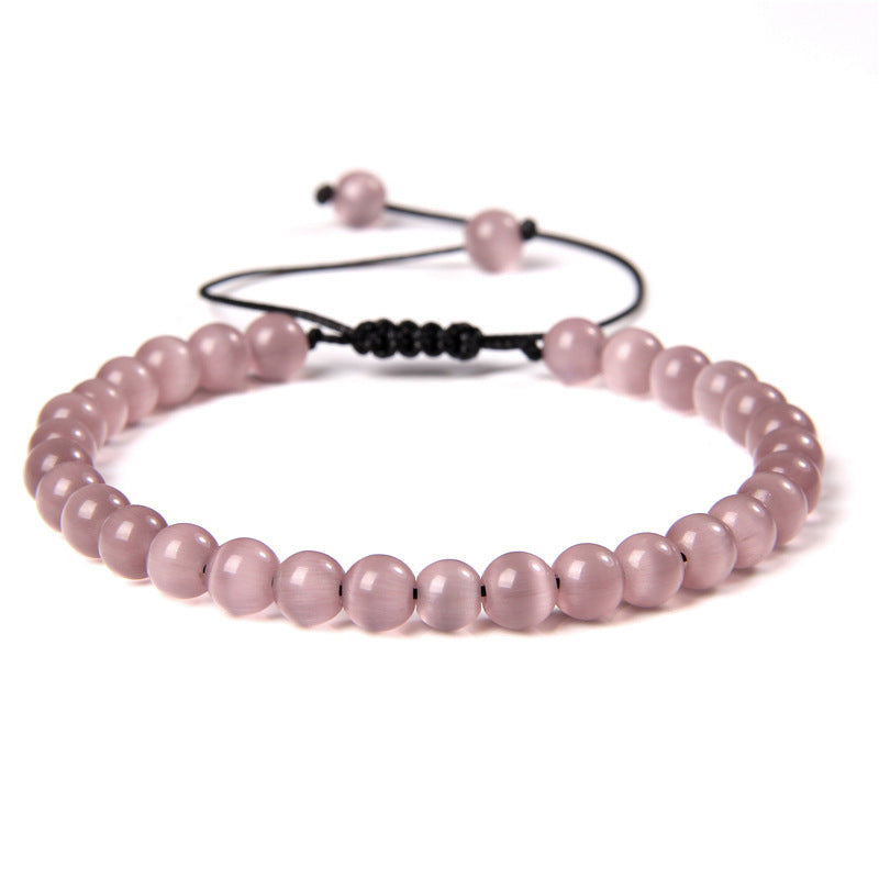 6mm Natursteinperlen Damenarmband Yoga Energie Sport
