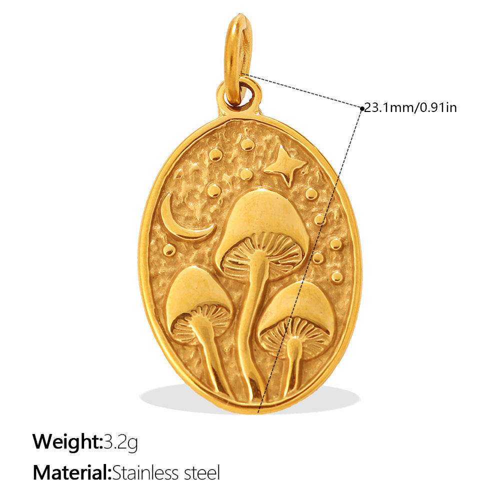 European And American Cross-border Vintage Creative Design Relief Multi-pattern Pendant With Personalized Letters And Plant Elements As Accessories And Ornaments