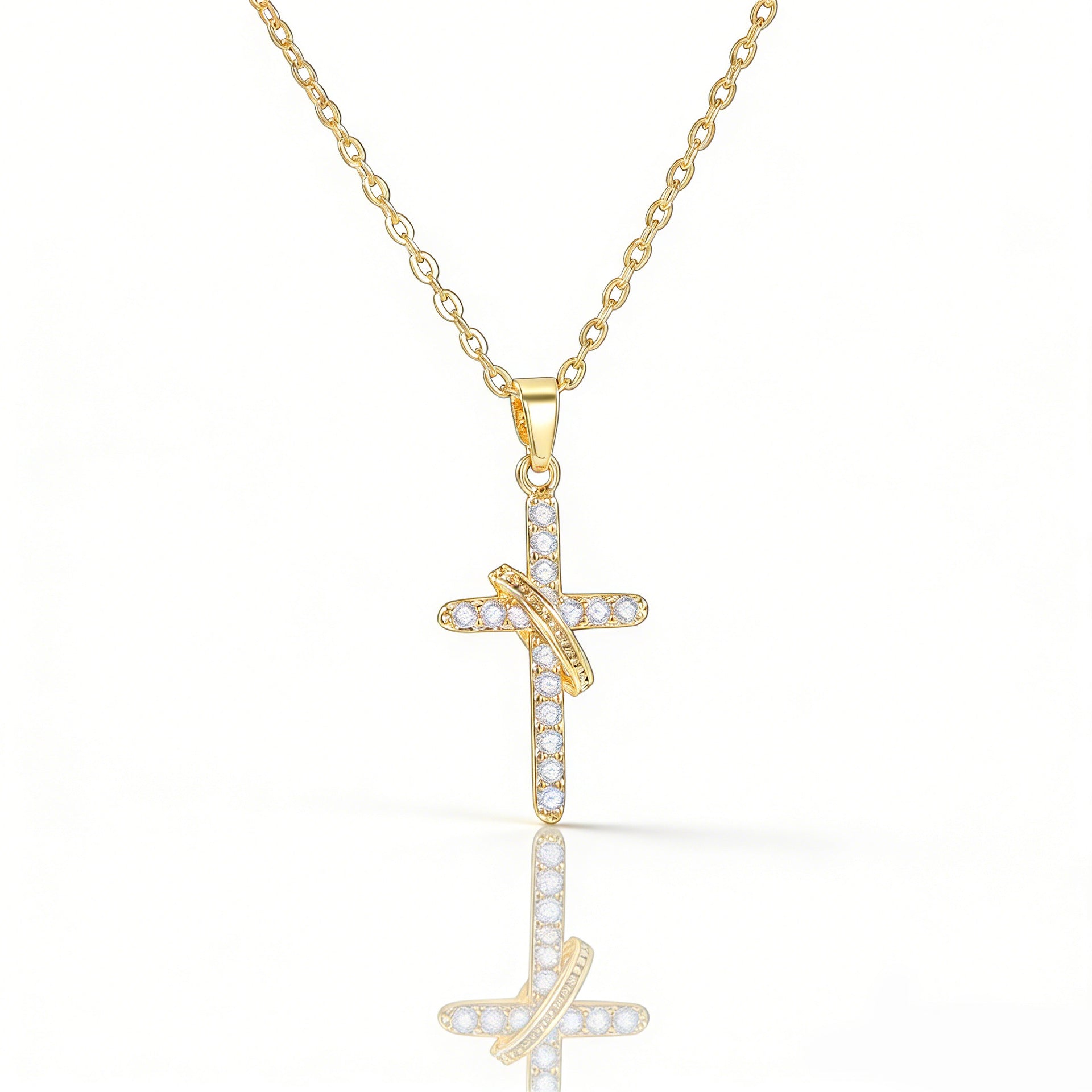 Simple Cross Pendant Necklace For Women